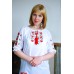 Embroidered blouse "Red Rose Mood"